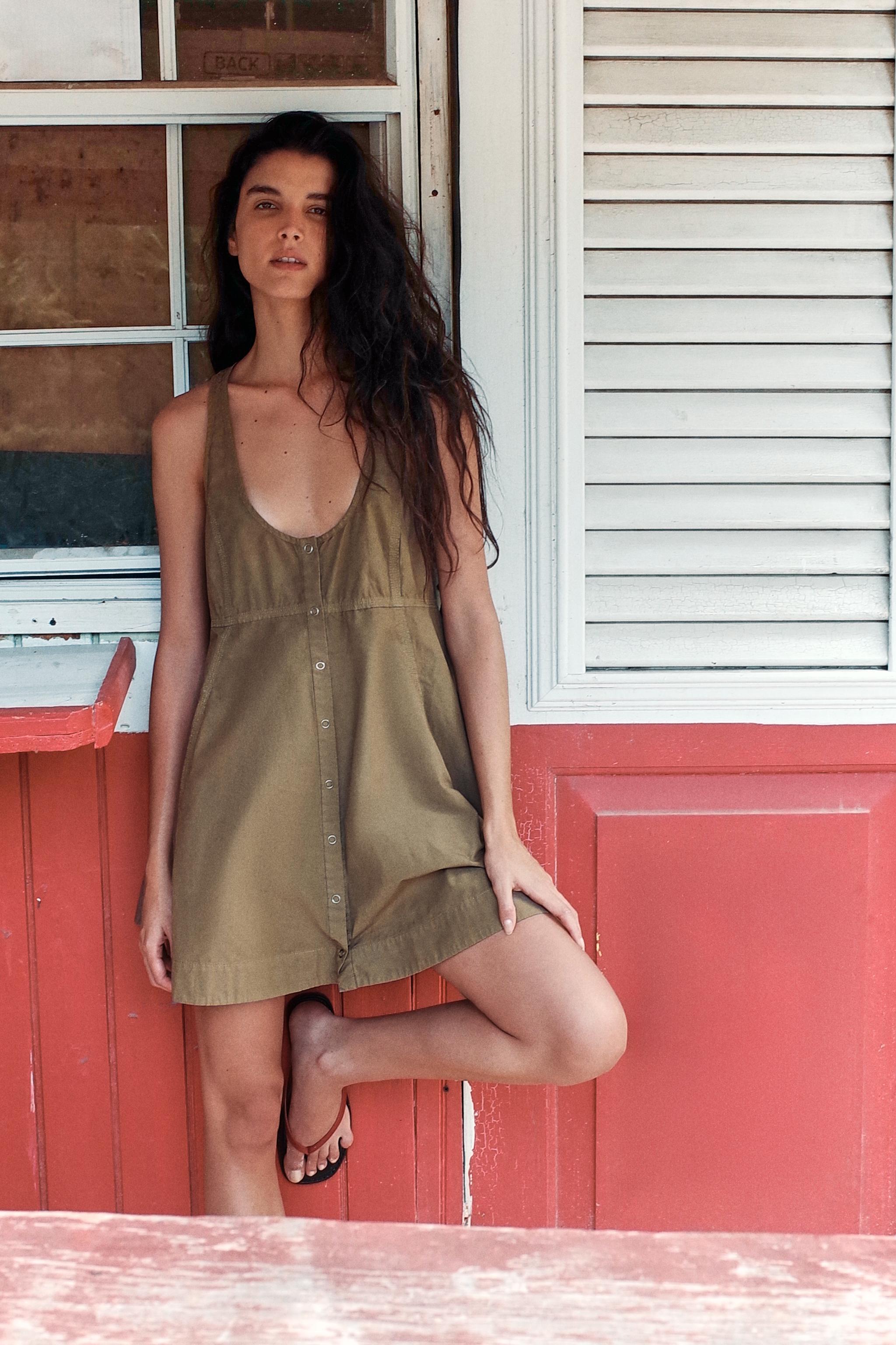 WASHED POPLIN DRESS